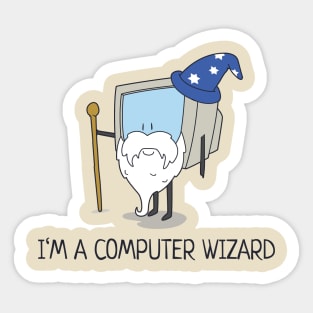 Computer Wizard Sticker